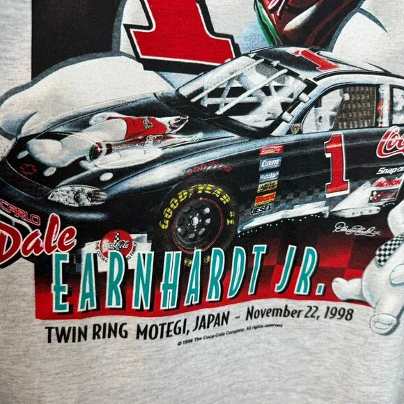 Vtg 90s Dale Earnhardt Jr Coca Cola Racing Shirt Polar Bear L New - Picture 6 of 12